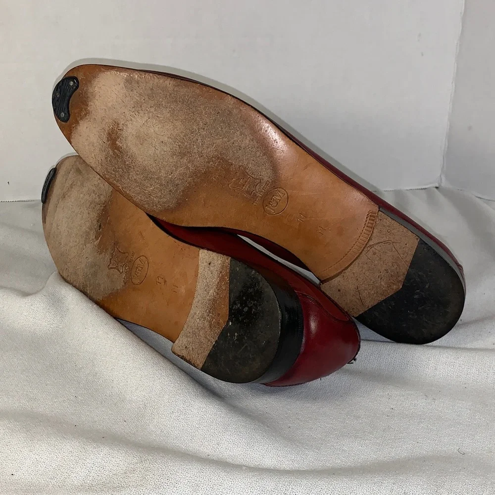 Johnston & Murphy Burgundy Leather Tassel Loafers